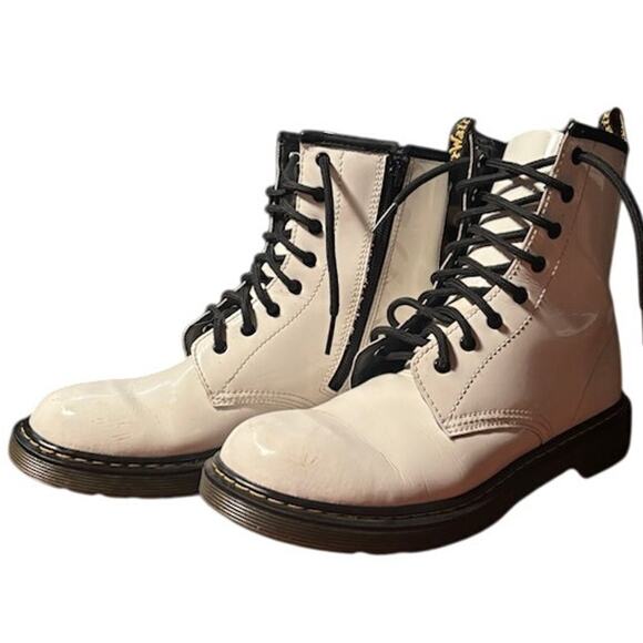 Doc Martens Jadon White Side Zip Combat Boots US men's 6 women's 7 Punk 90s - Picture 1 of 13